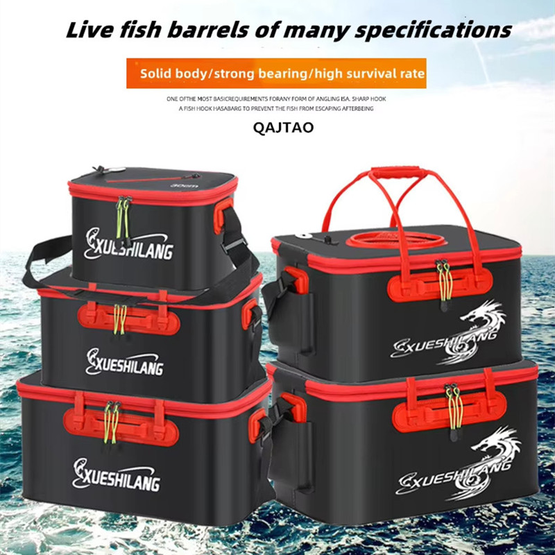 Fish Finder Case - ถังใส่ปลาพับได้ หนาพิเศษ ไม่ต้องใช้ปั๊มออกซิเจน ถังน้ำ EVA พกพาสะดวก