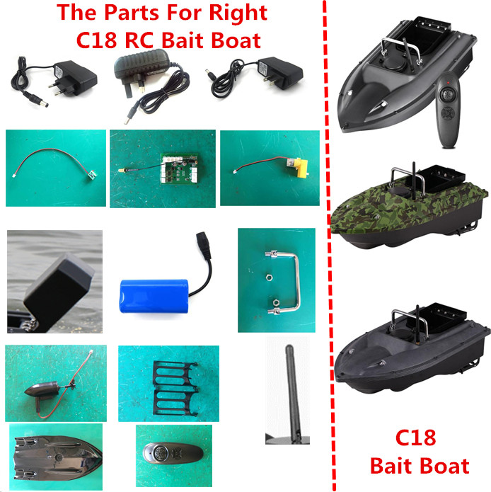 Fish Finder Charger - C18 รีโมทคอนโทรล RC Fish Finder เหยื่อตกปลาไฟฟ้าเรืออะไหล่