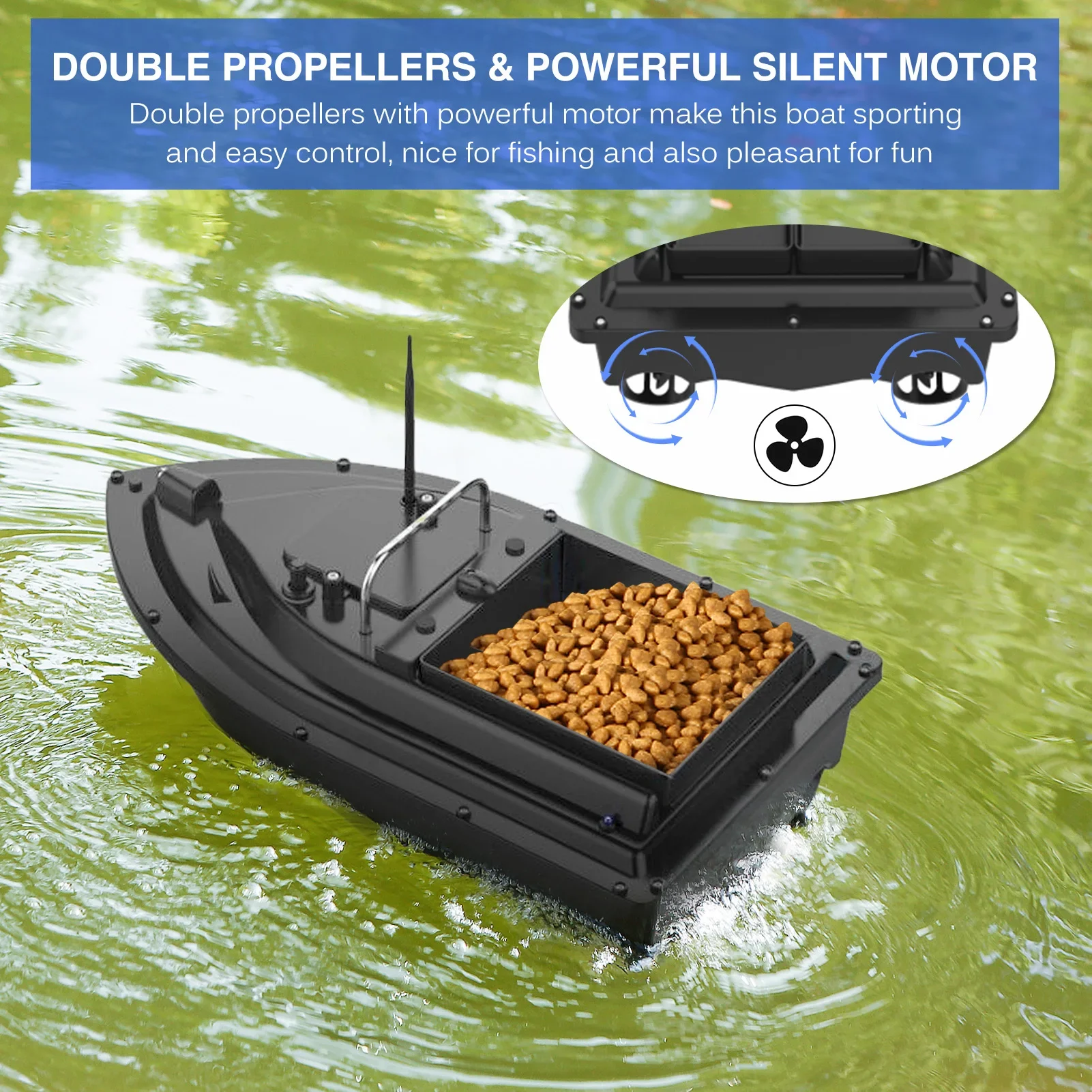 เรือตกปลา D16E GPS 12000mAh พร - Fishing Gps บทวิจารณ์และราคา